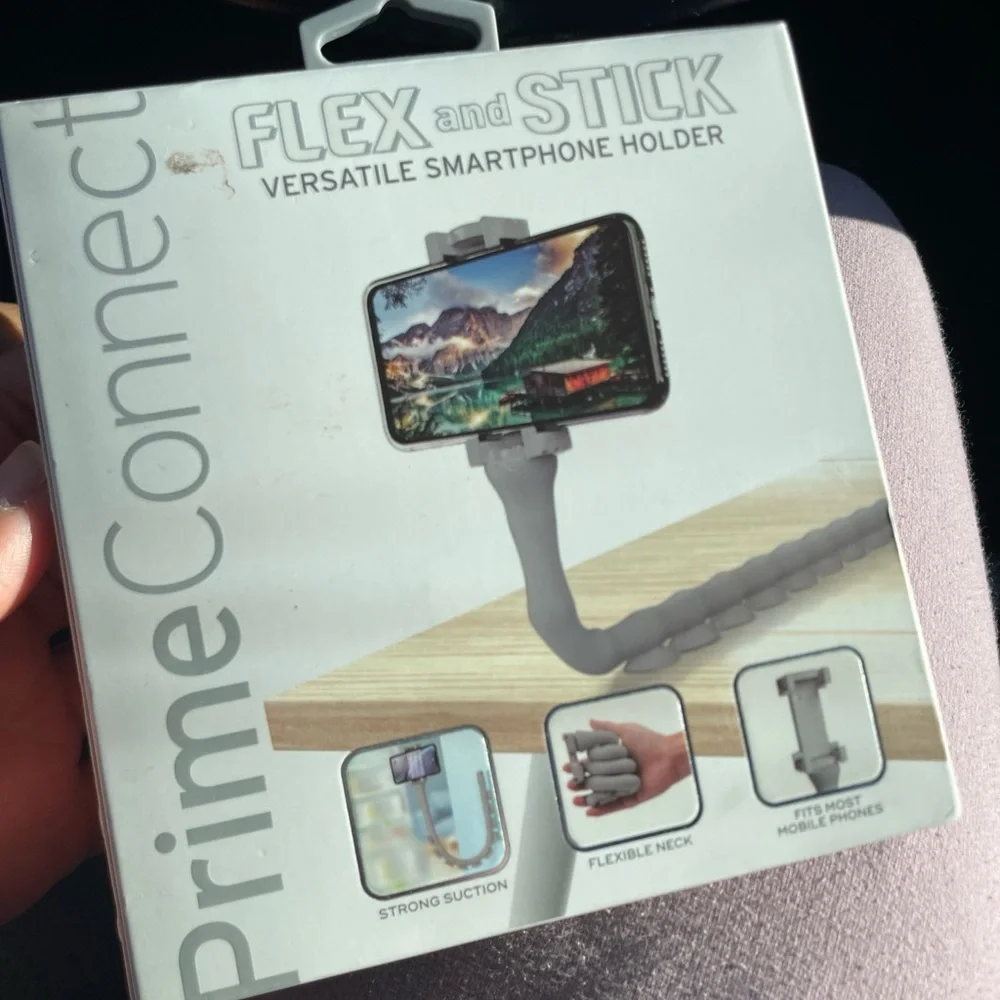 Flex And Stick Prime Connect Phone Holder (Gray)